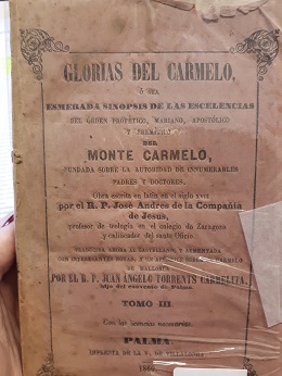 Coberta de Glorias del Carmelo (Tom III)