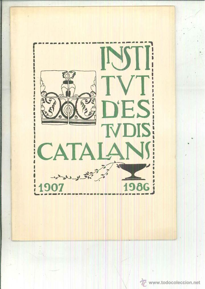 Coberta de L'Institut d'Estudis Catalans 1907-1986