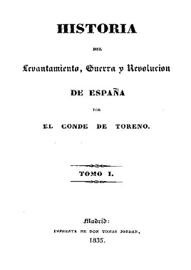 Coberta de Historia del levantamiento, guerra y revolución de España 